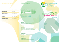 Kalender Schuljahr 2016/17