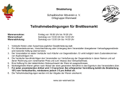 Teilnahmebedingungen  - Schwäbischer Albverein e. V