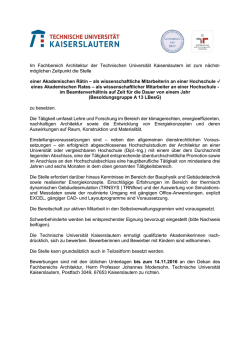 Im Fachbereich Architektur der Technischen Universit&auml;t