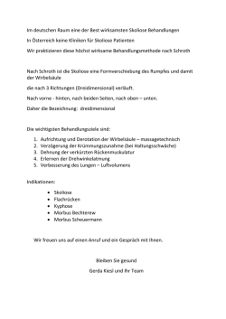 Im deutschen Raum eine der Best wirksamsten Skoliose