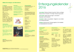Entsorgungskalender 2016