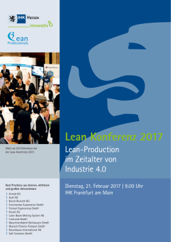 Lean Konferenz 2017 - IHK Hessen innovativ
