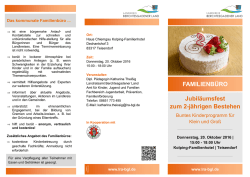 Jubil&auml;umsfest zum 2-j&auml;hrigen Bestehen FAMILIENB&Uuml;RO