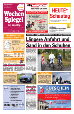 HEUTE* Schautag - Wochenspiegel am Sonntag