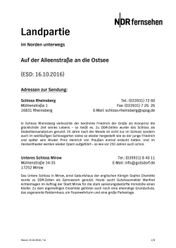 Download: Adressen und Rezepte zur Sendung