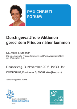 Durch gewaltfreie Aktionen gerechtem Frieden - heribert