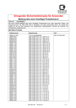 Dringender Sicherheitshinweis f&uuml;r Anwender