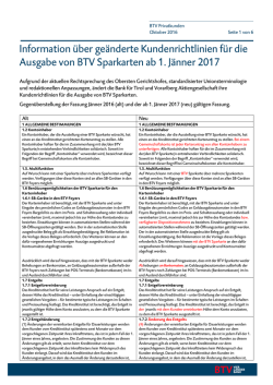 Information &uuml;ber ge&auml;nderte Kundenrichtlinien f&uuml;r die Ausgabe