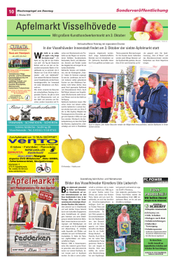 Apfelmarkt Visselhövede - Wochenspiegel am Sonntag