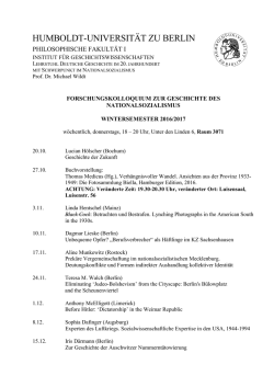 humboldt-universit&auml;t zu berlin - Institut f&uuml;r Geschichtswissenschaften