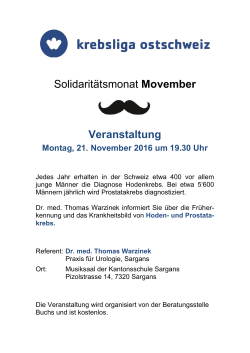 Solidaritätsmonat Movember Veranstaltung