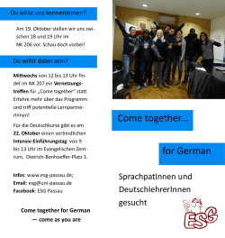Come together... for German