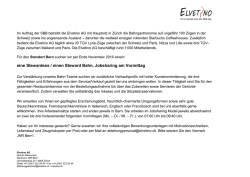 eine Stewardess / einen Steward Bahn, Jobsharing am