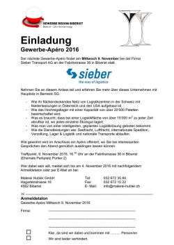 Einladung - Gewerbe Region Biberist