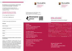 einladung - Ministerium f&uuml;r Wirtschaft, Verkehr, Landwirtschaft und