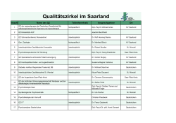 Qualitätszirkel im Saarland