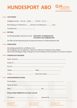 HuNdEspORt AbO - Hundeschule Heimann