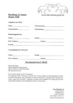 Bestellschein TG-Samen
