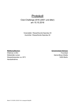 Protokoll: Club Challenge 2016, Jg 2001 und älter, 15. Okt 2016