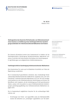 DRB-Stellungnahme Nr. 18/16