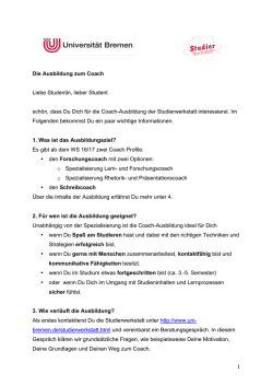 Informationsblatt Coach