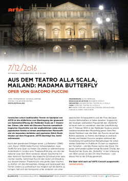 aus deM teatrO alla scala, Mailand: MadaMa butterfly