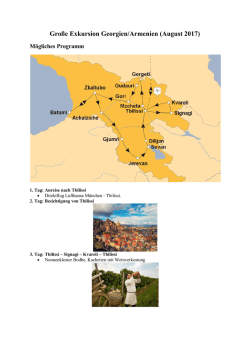 Gro&szlig;e Exkursion Georgien/Armenien (August 2017)