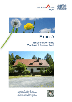 Exposè - Immobilien Freistaat Bayern