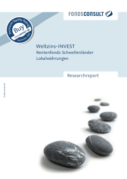 FondsConsult Research Report zum Weltzins-INVEST