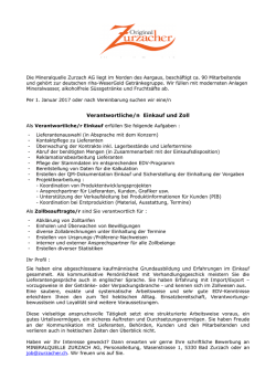 Verantwortliche/r Einkauf Zoll