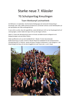 Thurgauer Schulsporttag - Sekundarschule Bischofszell