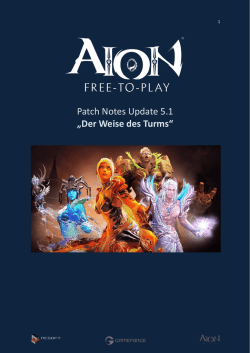 Patch Notes Update 5.1 „Der Weise des Turms“