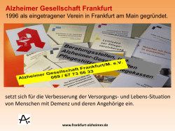- Alzheimer Gesellschaft Frankfurt