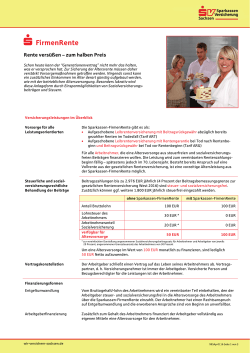 Detailinformationen Sparkassen-Firmen-Rente