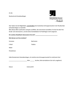 GRATIS Schnupperstunde buchen - Musikschule Schwieberdingen