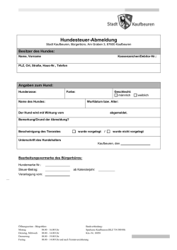 Hundesteuer-Abmeldung