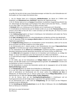 Gottesdienstanzeiger - H&ouml;chheim evangelisch