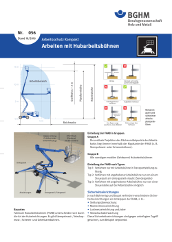 Arbeiten mit Hubarbeitsbühnen