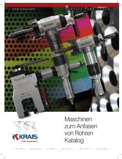 Maschinen zum Anfasen von Rohren Katalog