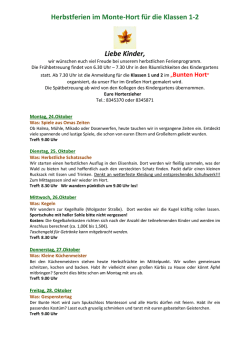 Herbstferien Klasse 1-2 - Montessori-Schule