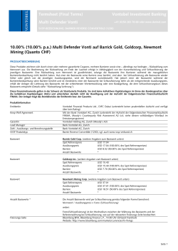 (10.00% pa) Multi Defender Vonti auf Barrick G - Derinet