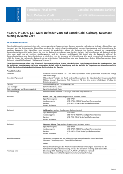 (10.00% pa) Multi Defender Vonti auf Barrick G - Derinet