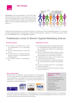 Praktikanten (m/w) im Bereich Applied Marketing Science