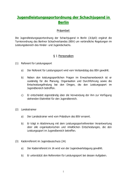 Finanzordnung Berliner Schachjugend (BJFO)