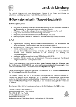 IT-Servicetechniker/in / Support-Spezialist/in