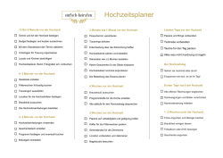 Hochzeitscheckliste
