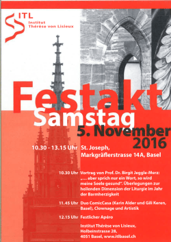 Festakt - beim Institut Th&eacute;r&egrave;se von Lisieux (ITL), Basel
