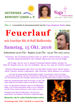 Feuerlauf - Yoga-Akademie