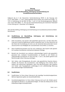 Satzung der Gemeinde Frielendorf über die Beschaffung