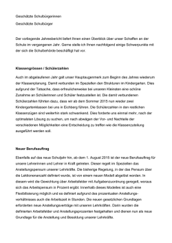 Jahresbericht 2015 des Pr&auml;sidenten